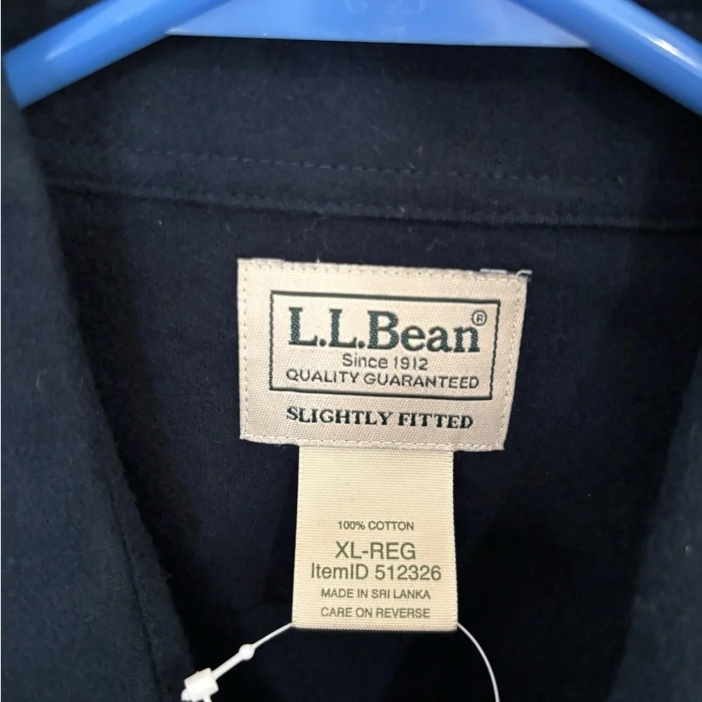 L.L. Bean Men's Dark Blue Chamois Slightly Fitted Men’s XL - Picture 5 of 5
